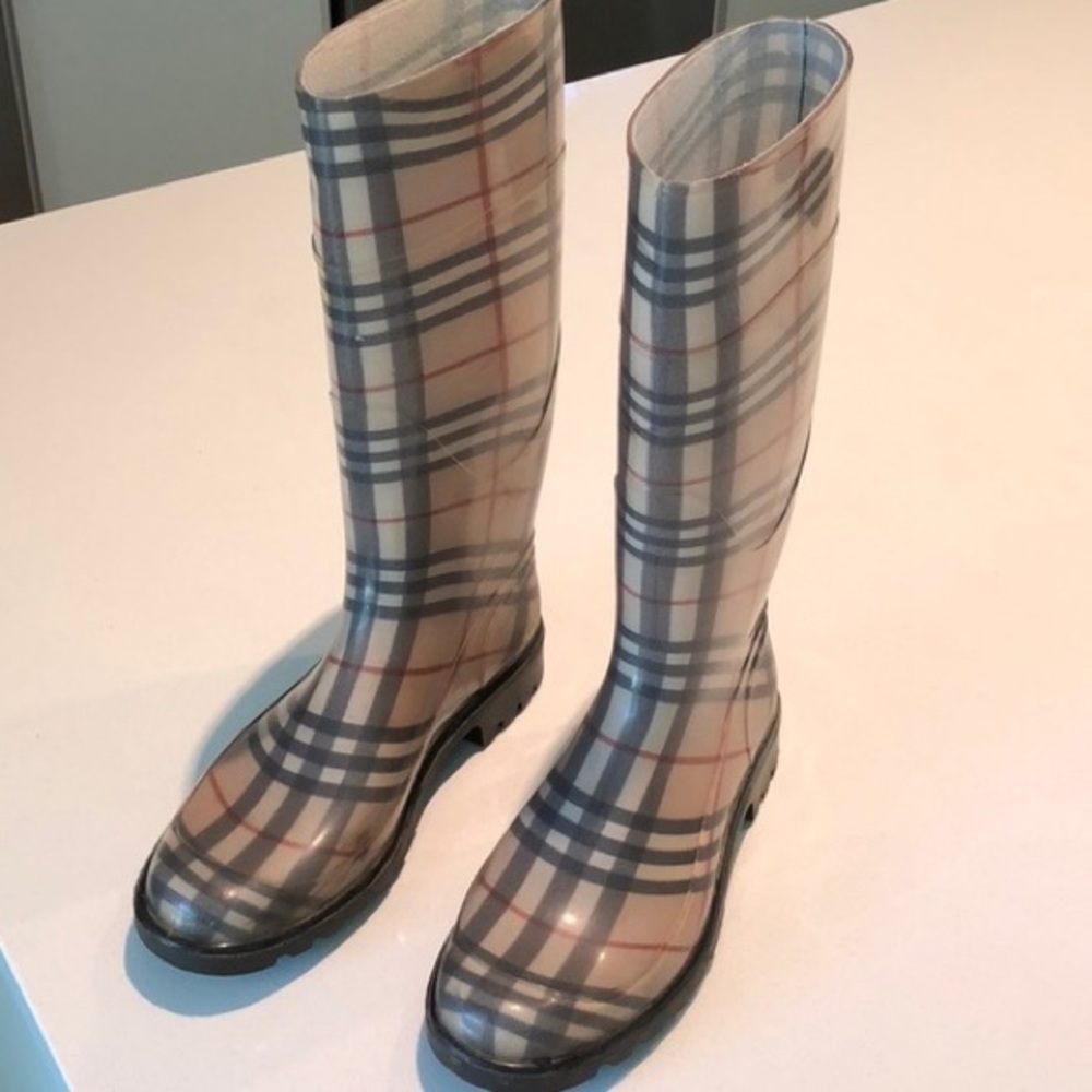 Burberry rain boots